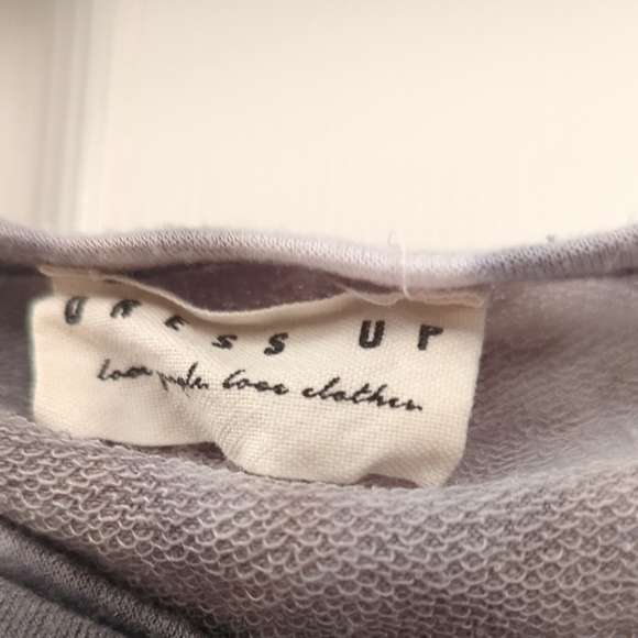 Dress Up Gray Tie-Dye Boat Neck 3/4 Sleeve Off the Shoulder Lightweight … - Picture 2 of 6